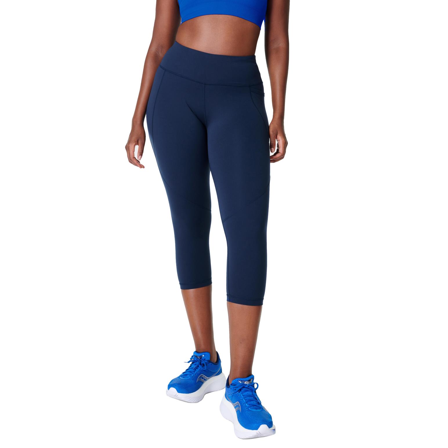 Sweaty Betty Power Cropped Workout Leggings Navy Blue